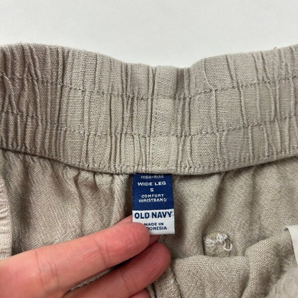 Old Navy Flax Linen Blend High Rise Wide Leg Pant S - Picture 4 of 7